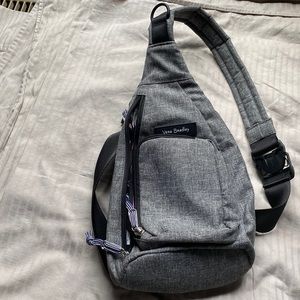 Vera Bradley sling backpack in ReActive Gray